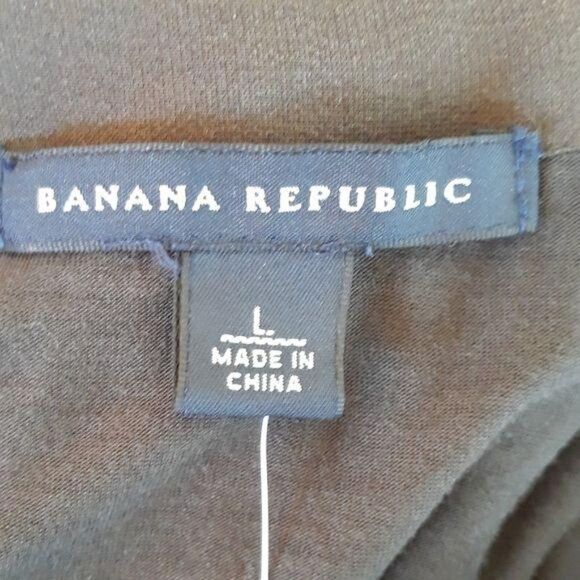 Banana Republic 100% Silk Flowy Slip Dress Beaded Scoop Neck Brown Size L - Picture 4 of 11